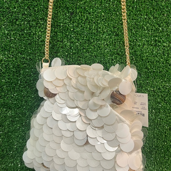 Crewcuts Sequin Shell Purse Gold Chain Strap NWT Brand New